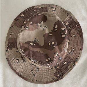 Camo Bucket Hat in Brown Desert Pattern Size M